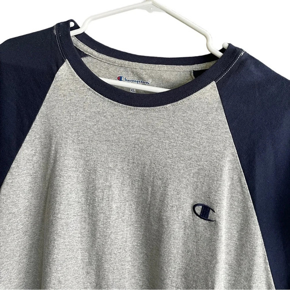 CHAMPION Men's Cotton Jersey Raglan Cap-Sleeve T-Shirt Size XL - Picture 4 of 12